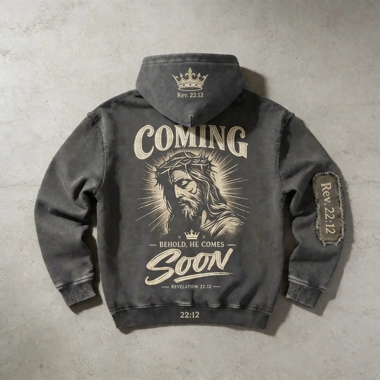 Second Coming Hoodie – Vintage Washed Graphic Hoodie Goshen & Selah Co