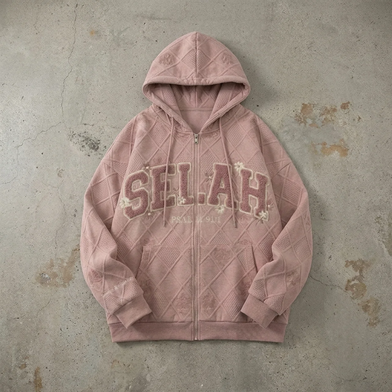 Selah Serenity – Quilted Embroidered Zip Hoodie Goshen & Selah Co