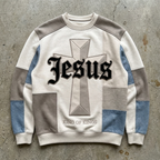 Redeemed Grace – Patchwork Embroidered Crewneck Goshen & Selah Co