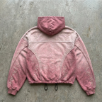 Redeemed Bloom - Vintage Rose Embroidered Zip Hoodie Goshen & Selah Co