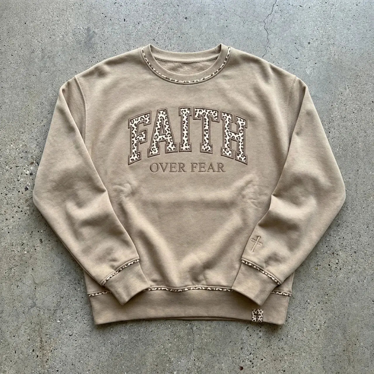 Faith Over Fear Crew – Printed Heavyweight Crewneck Goshen & Selah Co