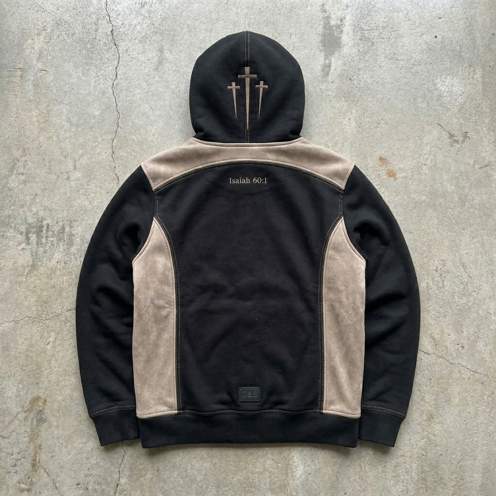 Guided Path – Contrast Panel Zip Hoodie Goshen & Selah Co
