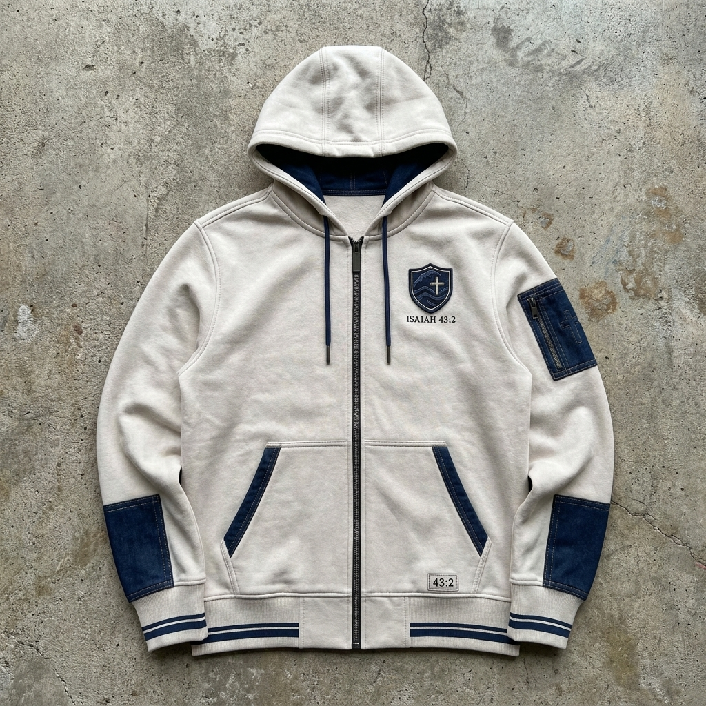 Faithful Waters – Embroidered Utility Zip Hoodie Goshen & Selah Co