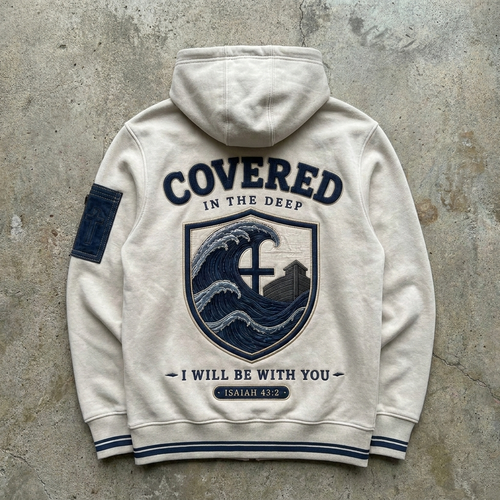 Faithful Waters – Embroidered Utility Zip Hoodie Goshen & Selah Co